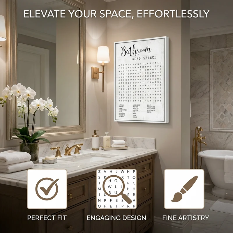 Detail page image of framed bathroom wall art