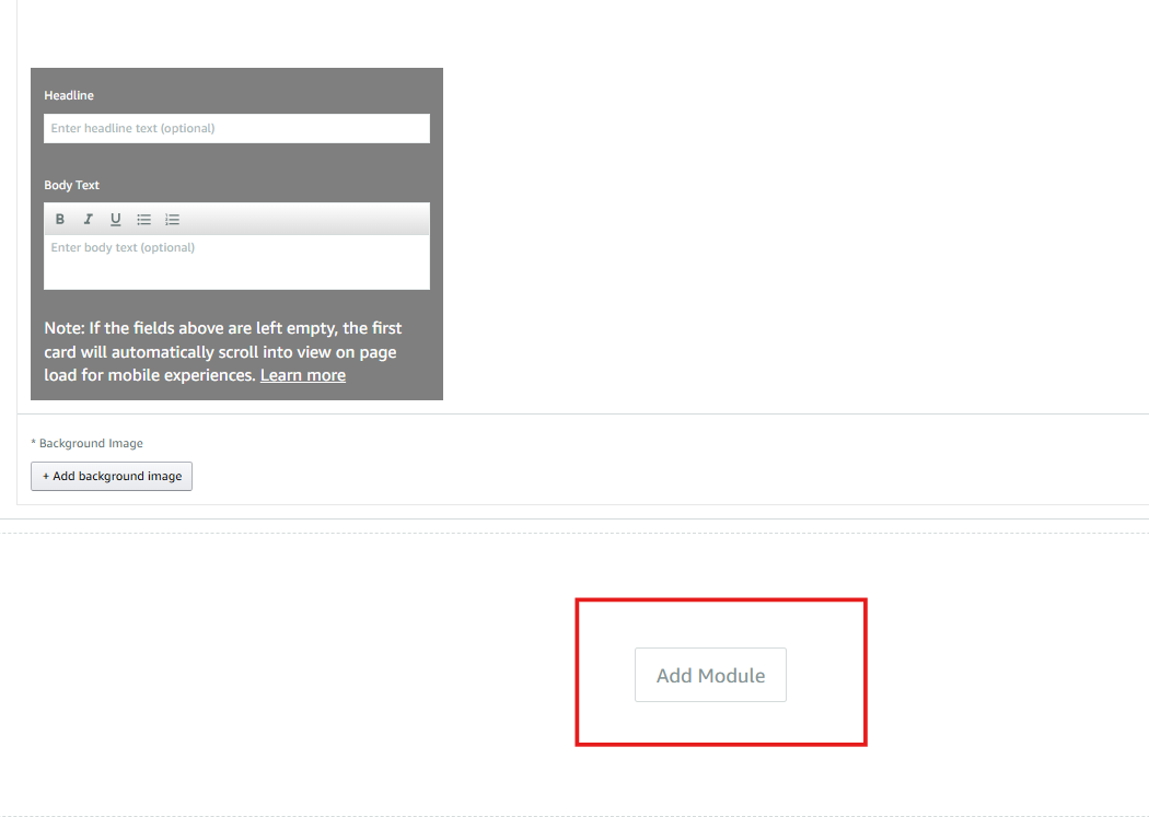 Add Content Modules