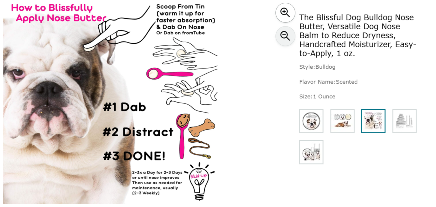 The Blissful Dog How-to Amazon product infographic