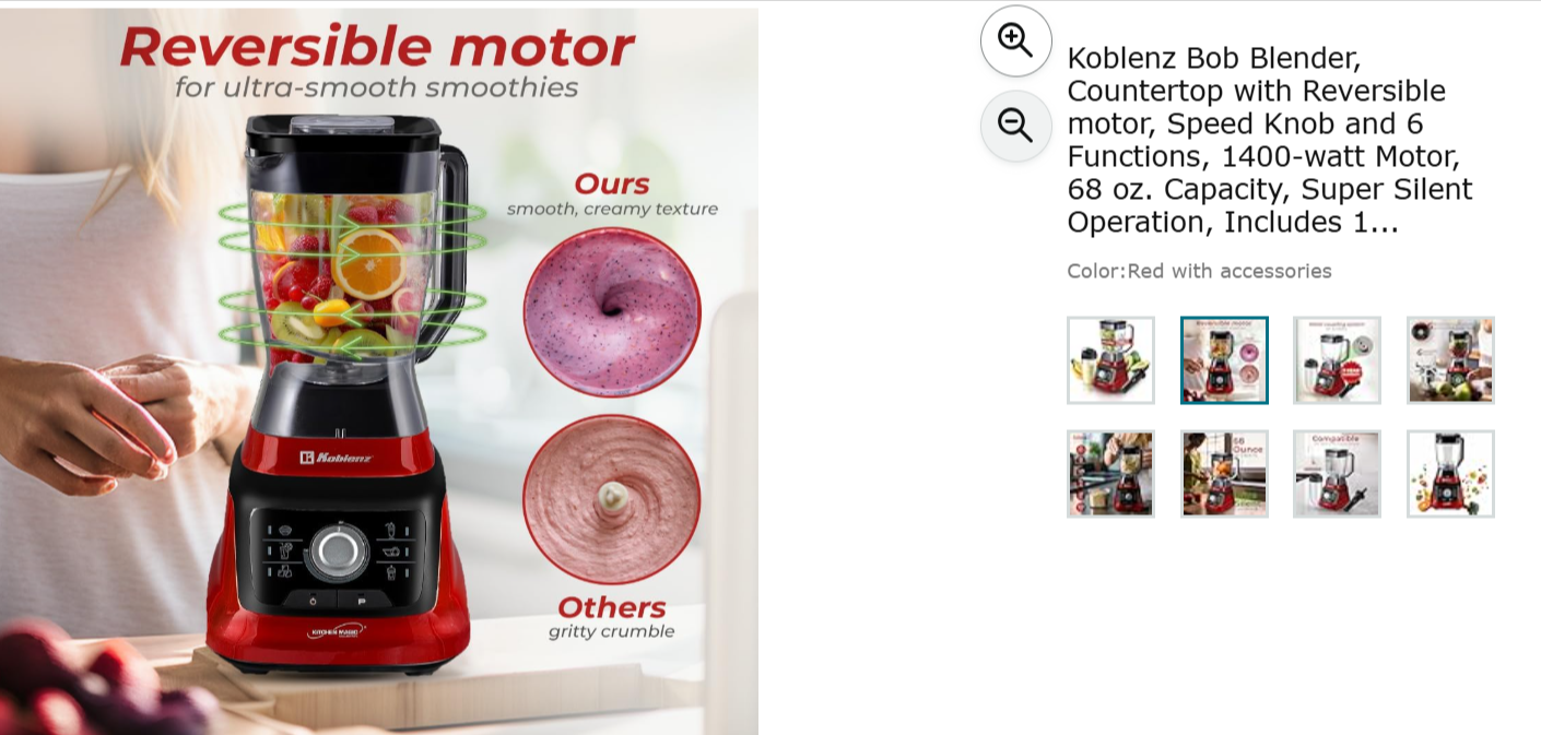 Koblenz comparison Amazon product infographic
