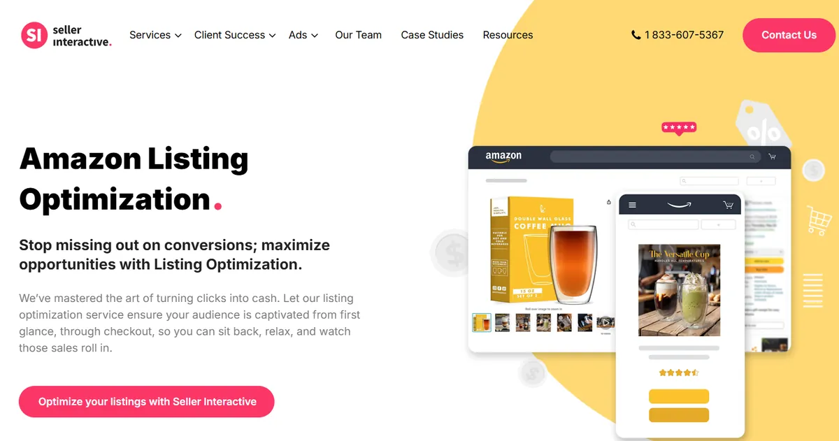 Amazon Listing Optimization Landing Page on Seller Interactive 