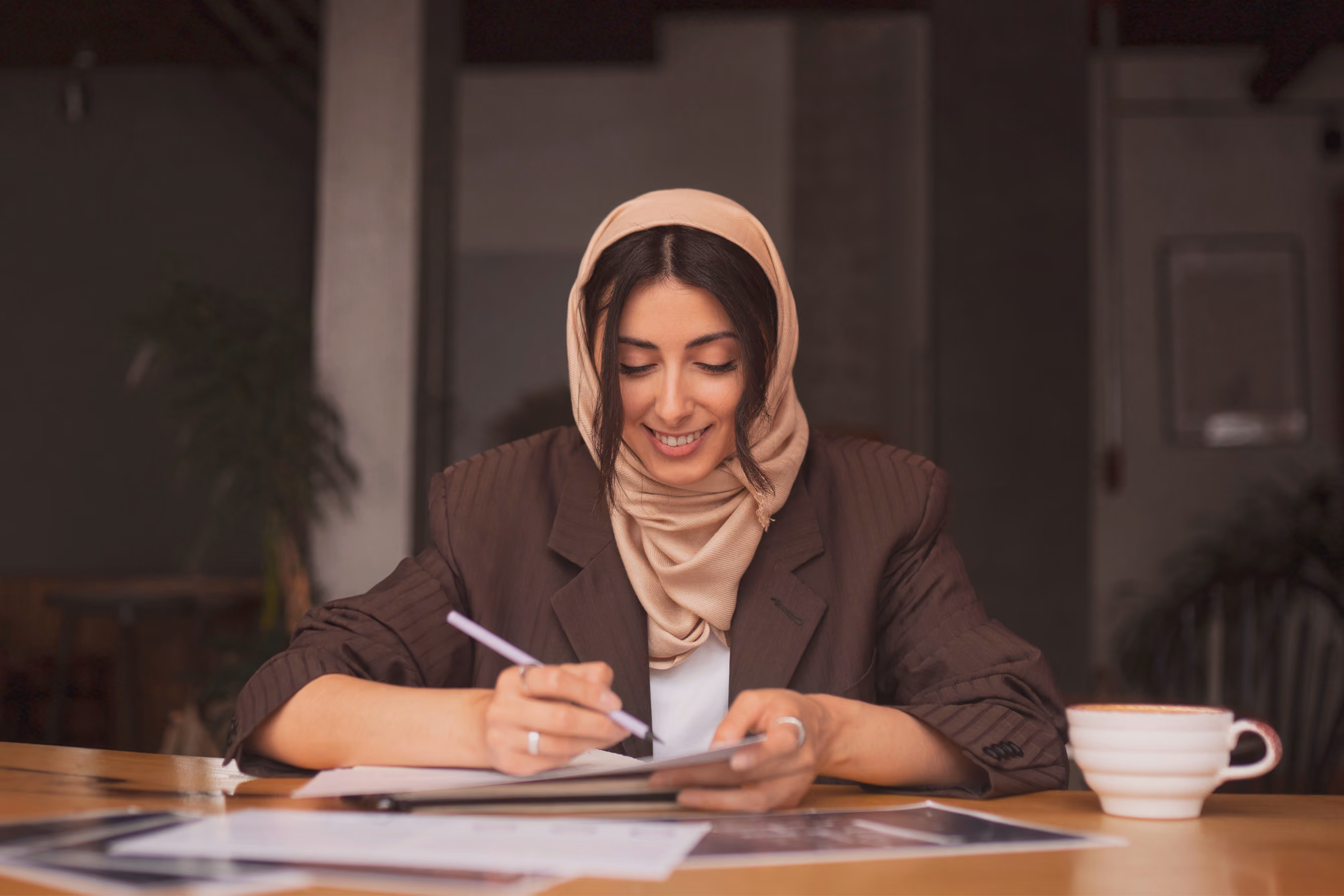 Financial professional working at a desk