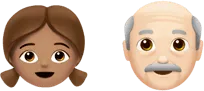young and old emojis