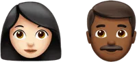 woman and man emojis 