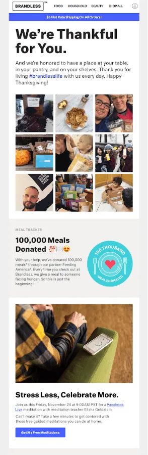 brandless email marketing example_SmartrMail blog