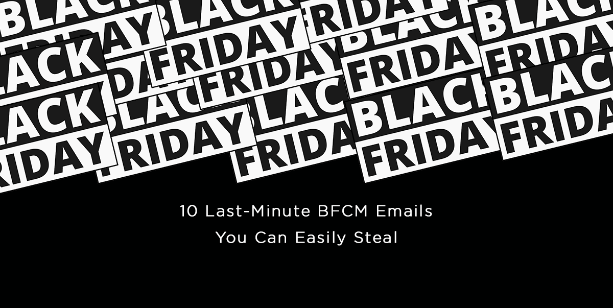 Repeating black and white Black Friday lettering filling the frame.