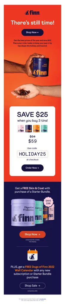 Christmas email examples SmartrMail blog - it's not too late there's time