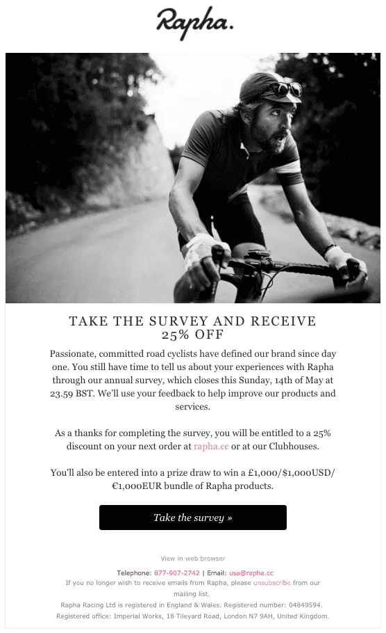 E-Commerce automated survey email