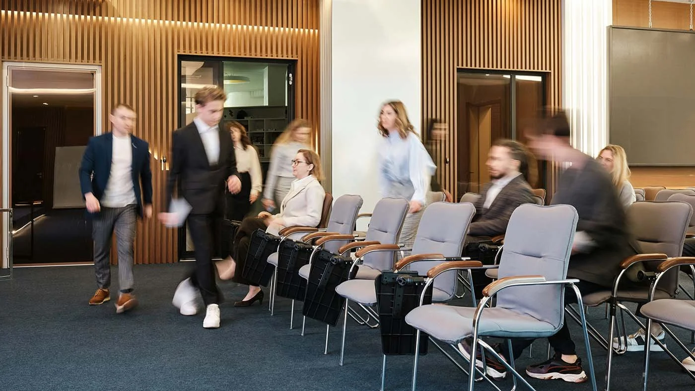 conference goers