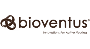 Bioventus logo in brown text on transparent background.