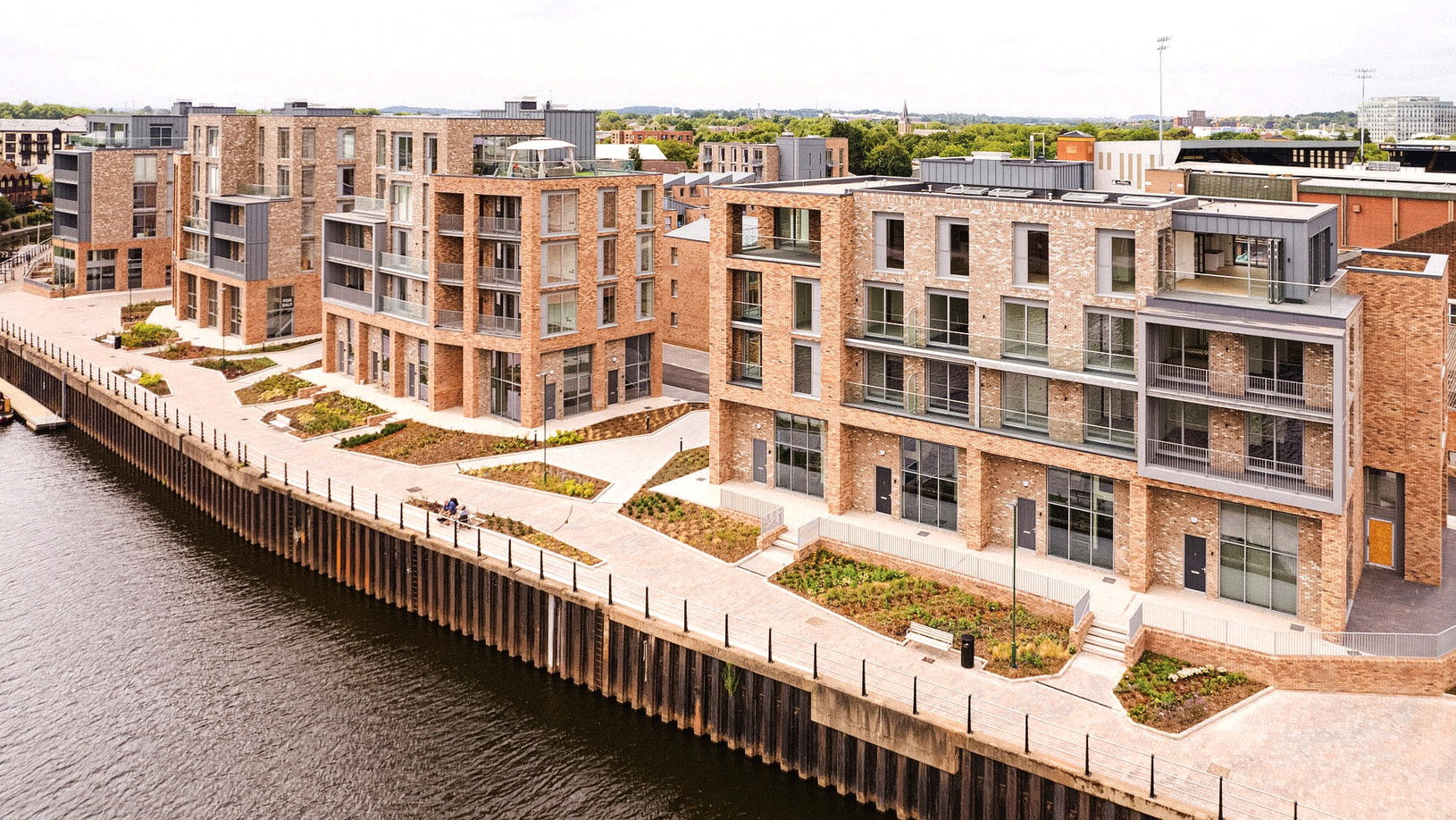 Muller Yard riverside apartments, Nottingham, by Rickett Architects