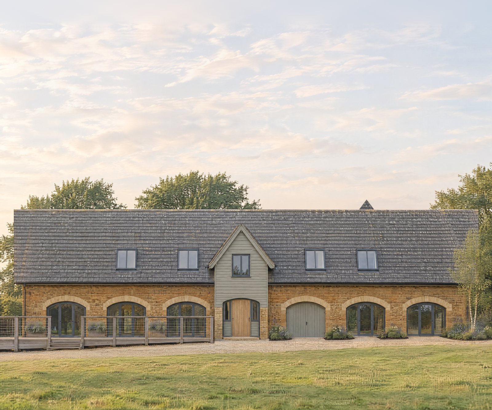 Visualisation of the approved conversion of a stone wedding venue in Northamptonshire into one home