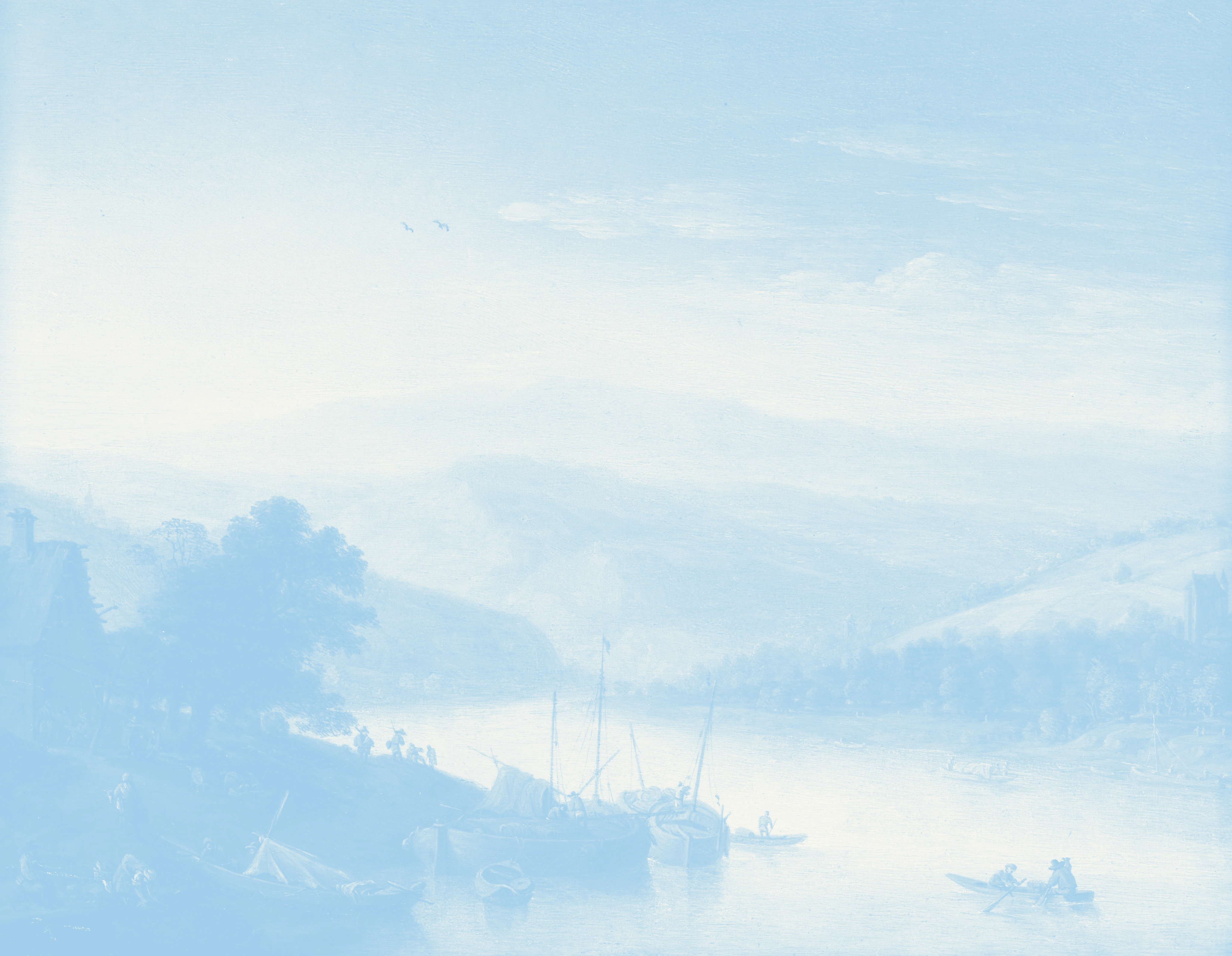 River landscape painting