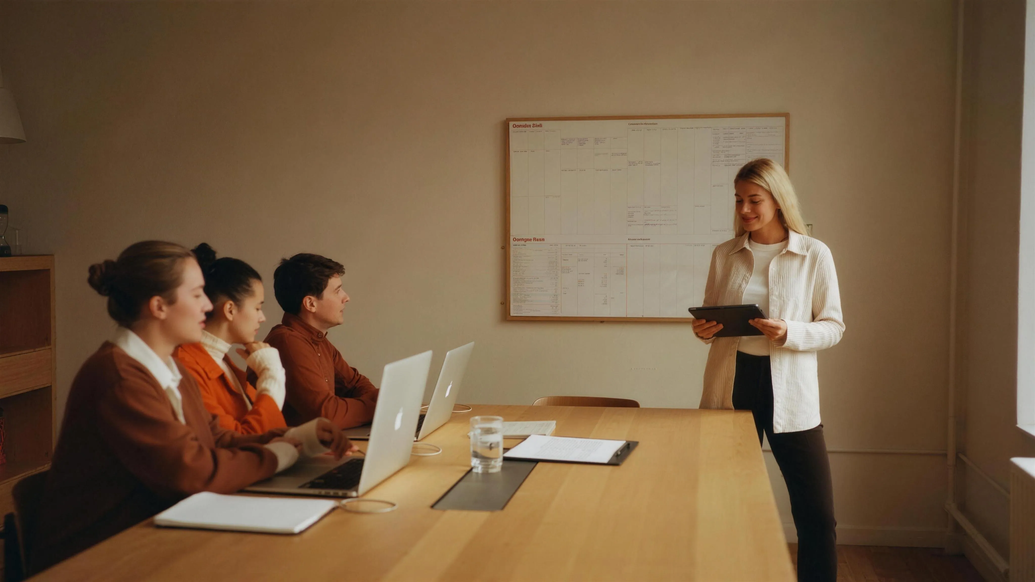A professional services team at work