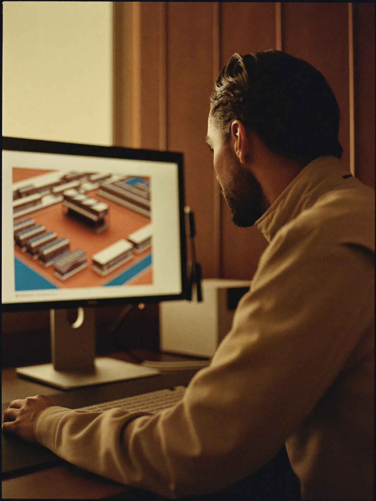 Manufacturing systems engineer reviewing a production dashboard