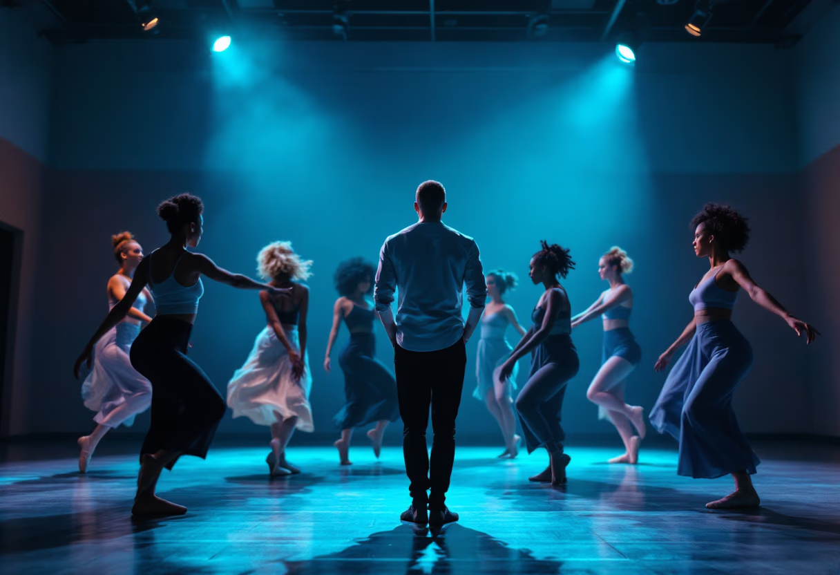 dance instructor teaching a class