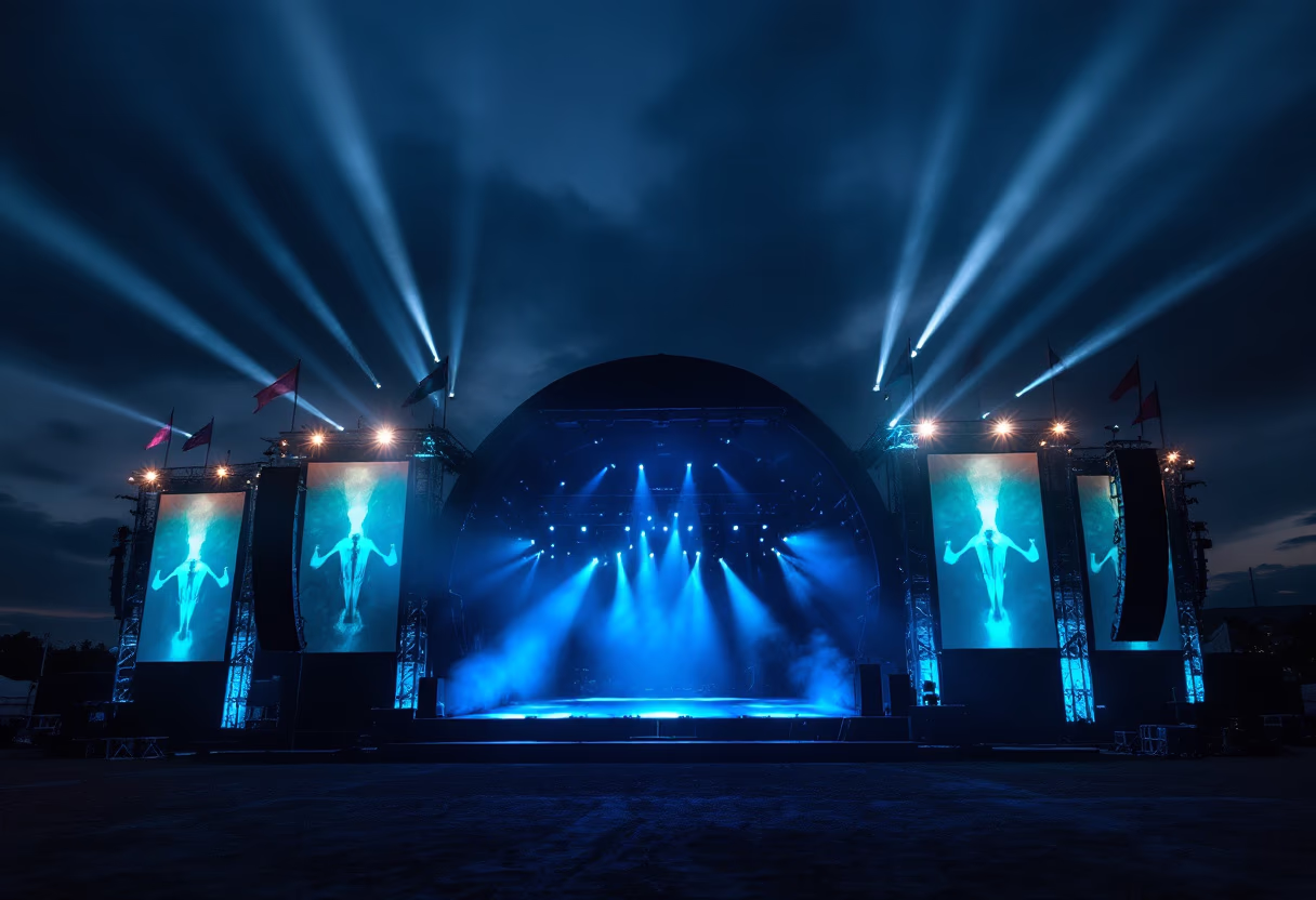image of an outdoor festival stage
