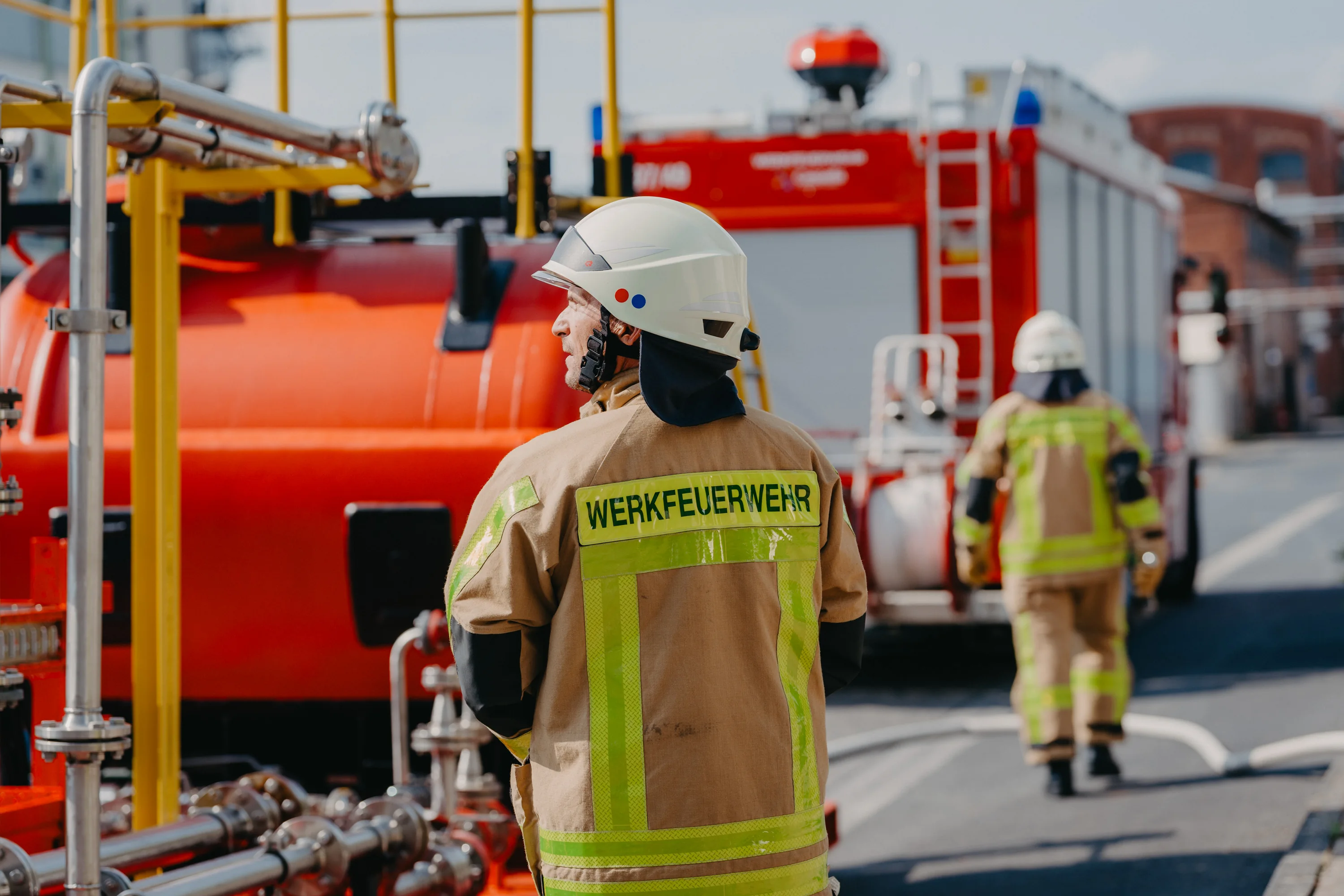 Werkfeuerwehr des Chemieparks im Einsatz