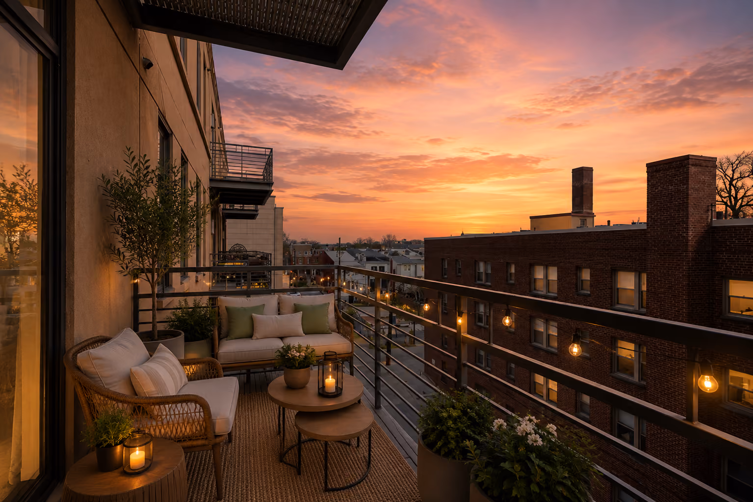Balcony at dusk