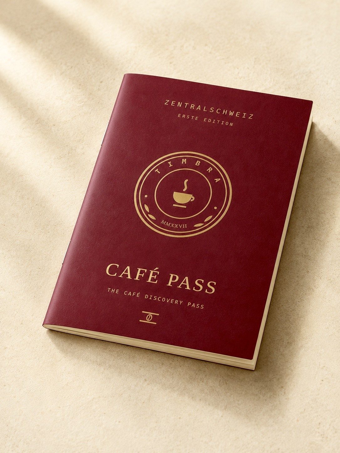 Der Café Pass auf hellem Grund