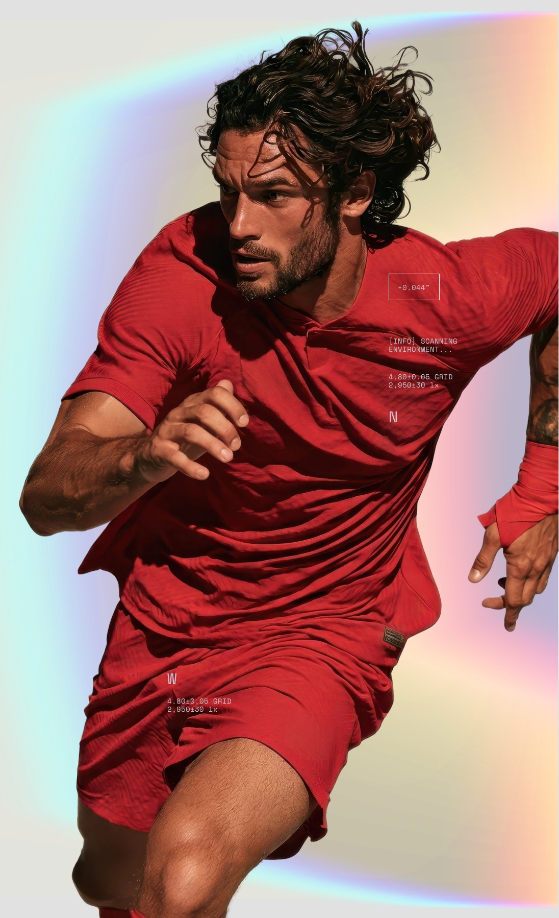 Soccer athlete controlling the ball