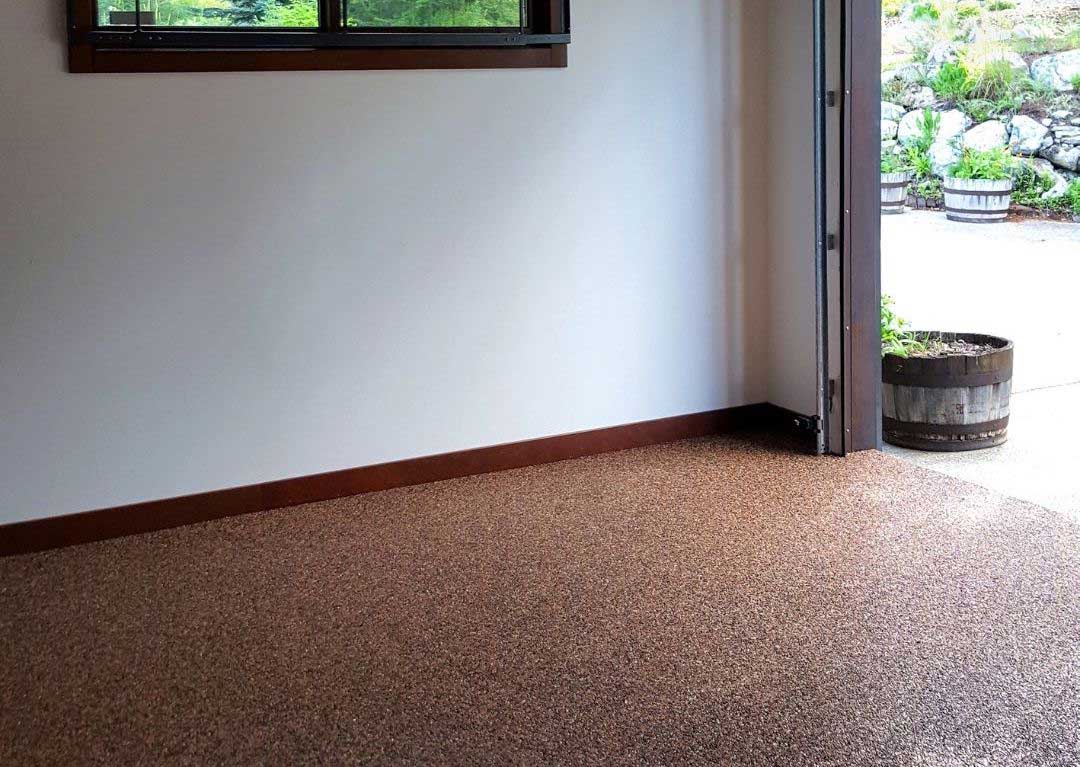brown epoxy floor
