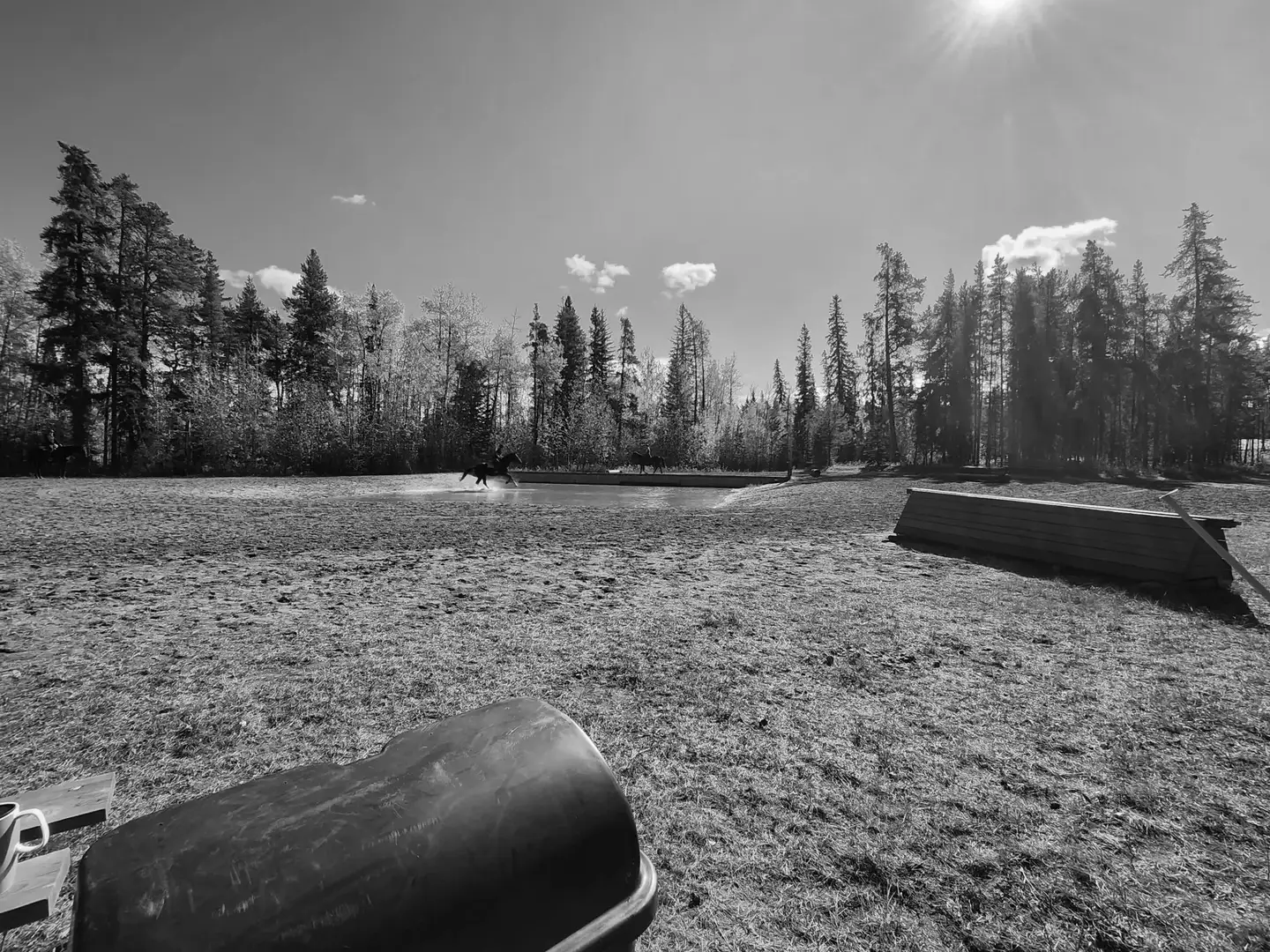 Empty cross-country field at South Peace Horse Club