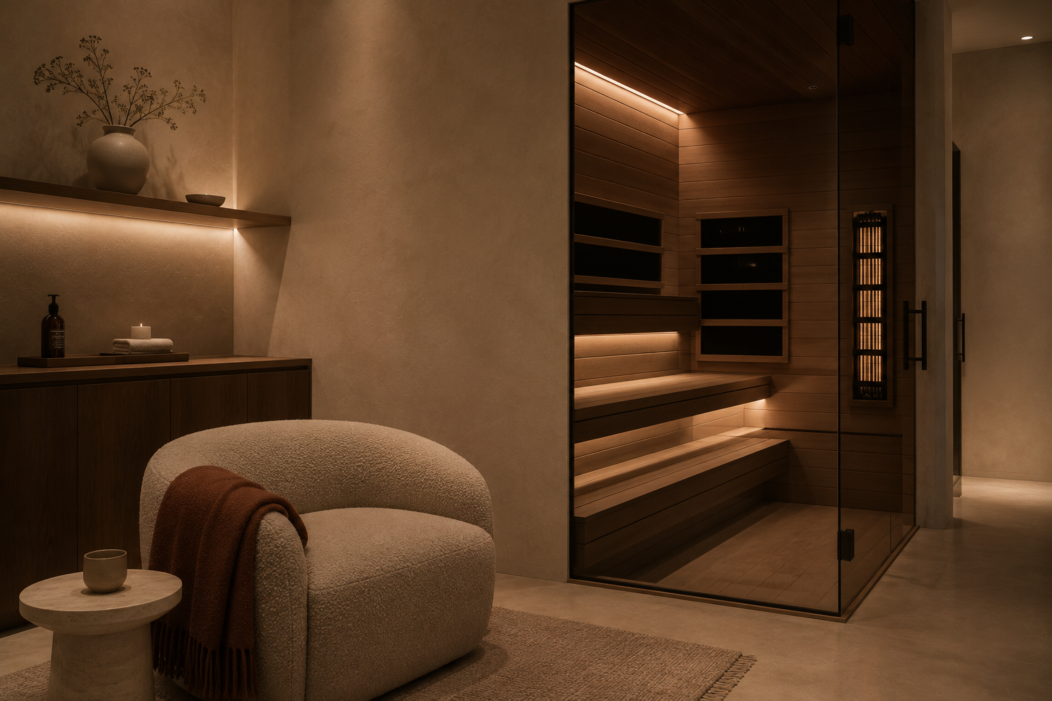 AÛMAGE Wellness lounge with infrared sauna