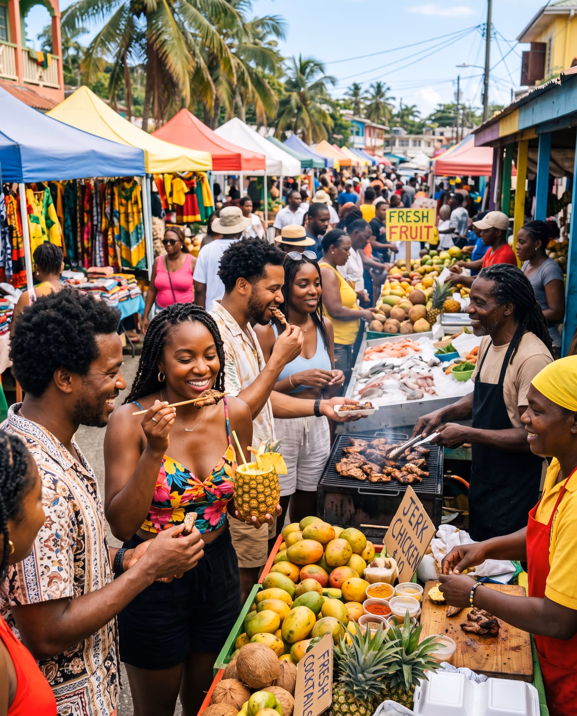 Local food and culture excursion experience in the Caribbean