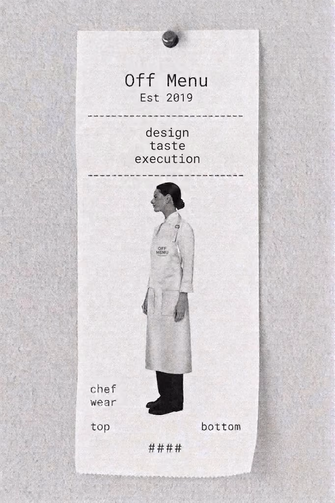 Off Menu hang tag