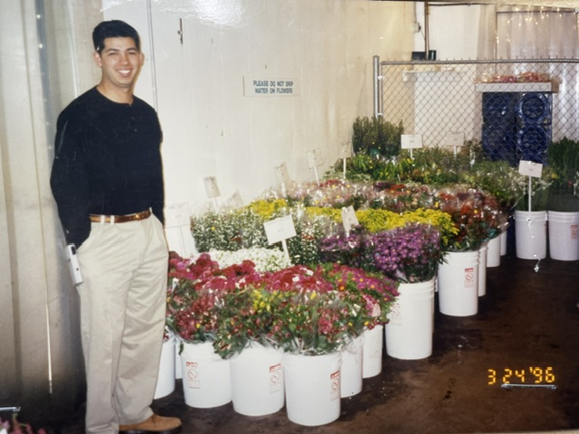 OC Wholesale Flowers archival warehouse flower display dated March 24 1996