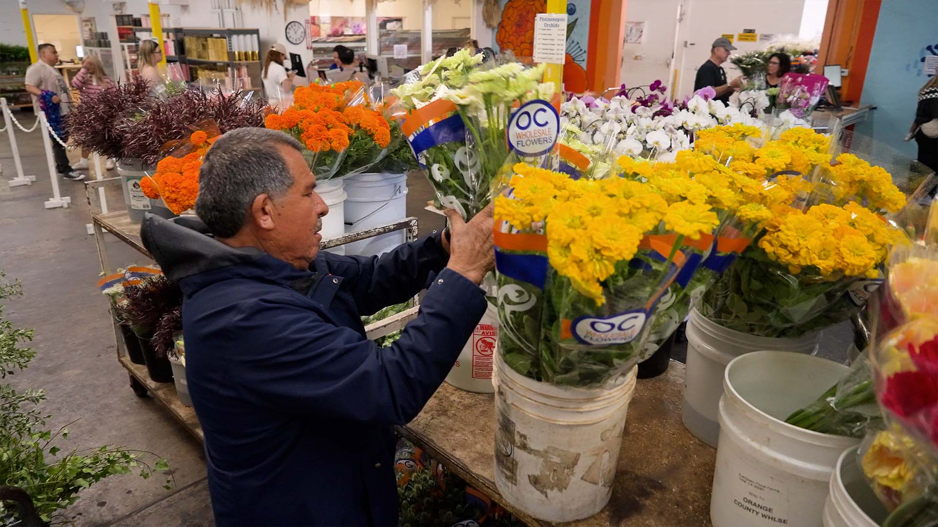 OC Wholesale Flowers team supporting business customers in Santa Ana