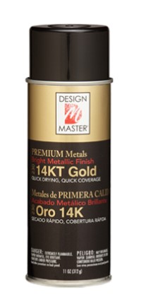 Design Master Premium Metals 14kt Gold spray paint