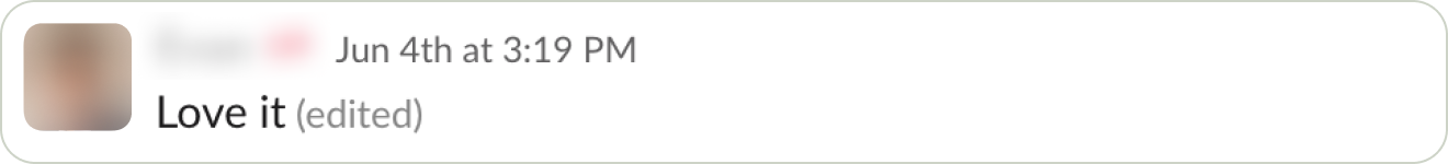 Endorsement message praising past design work