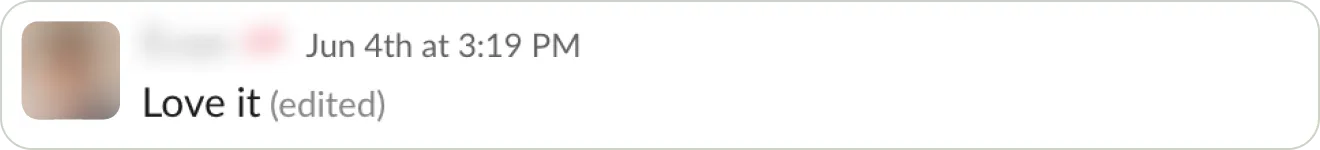 Endorsement message praising past design work