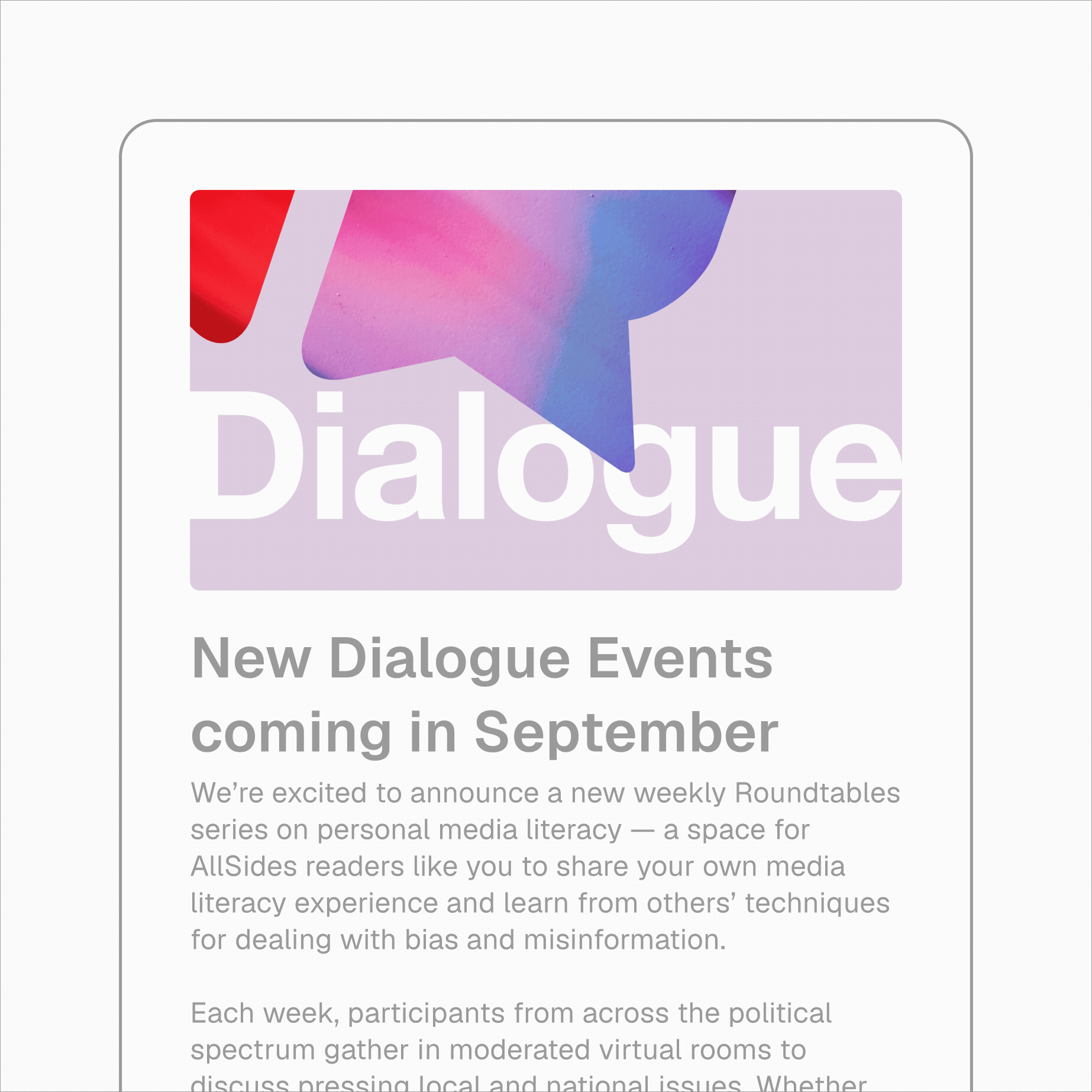 Animated dialogue interface design