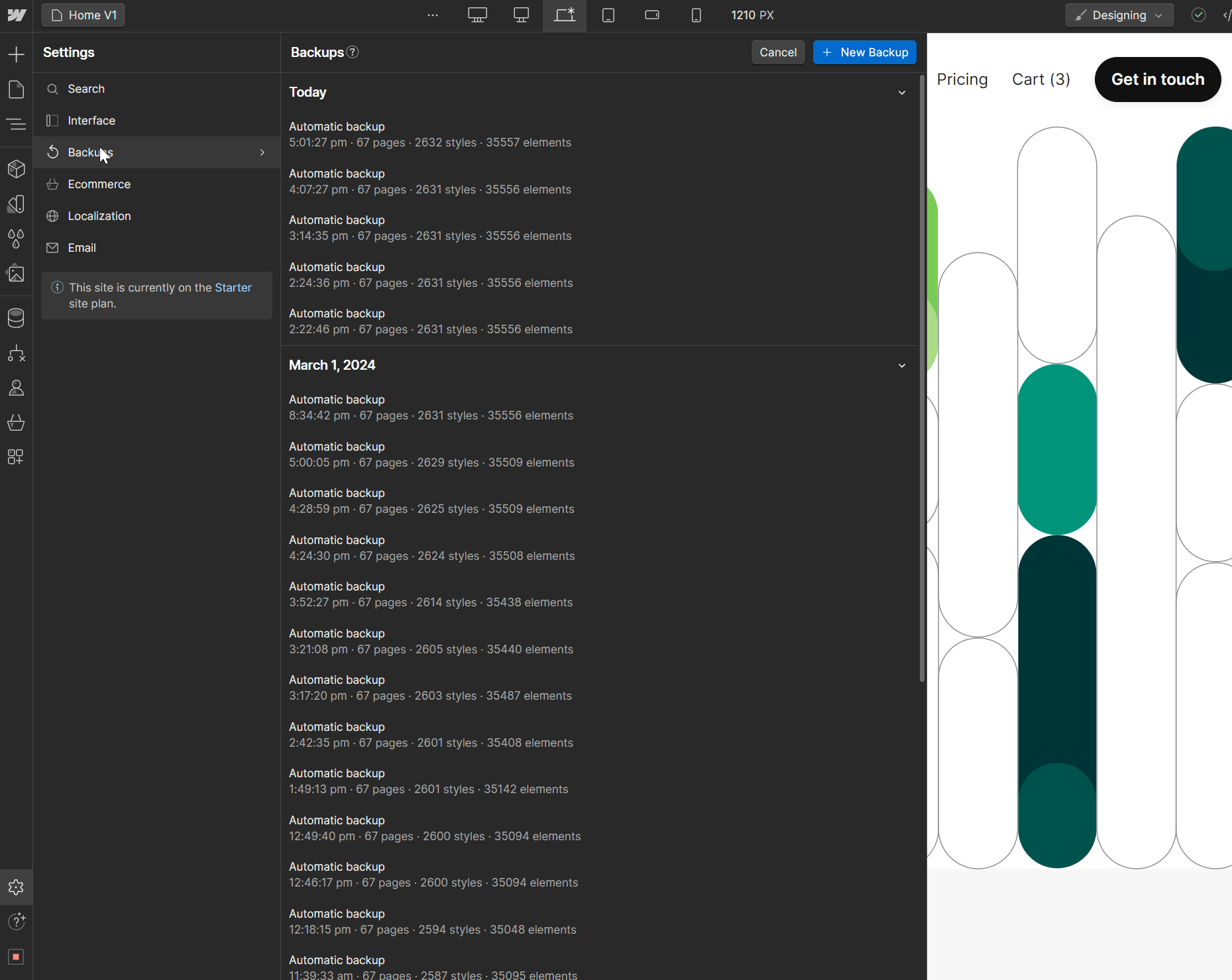 Backups - DNA X Webflow Template