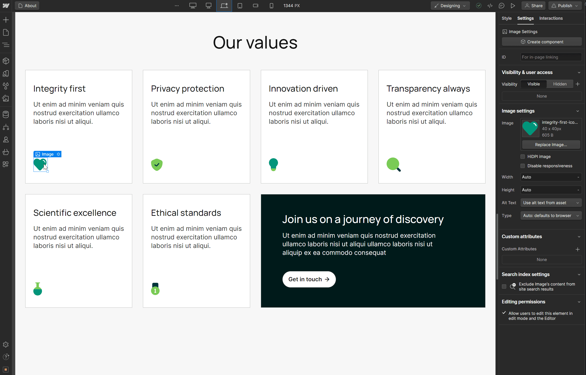 Icons And Graphics - DNA X Webflow Template