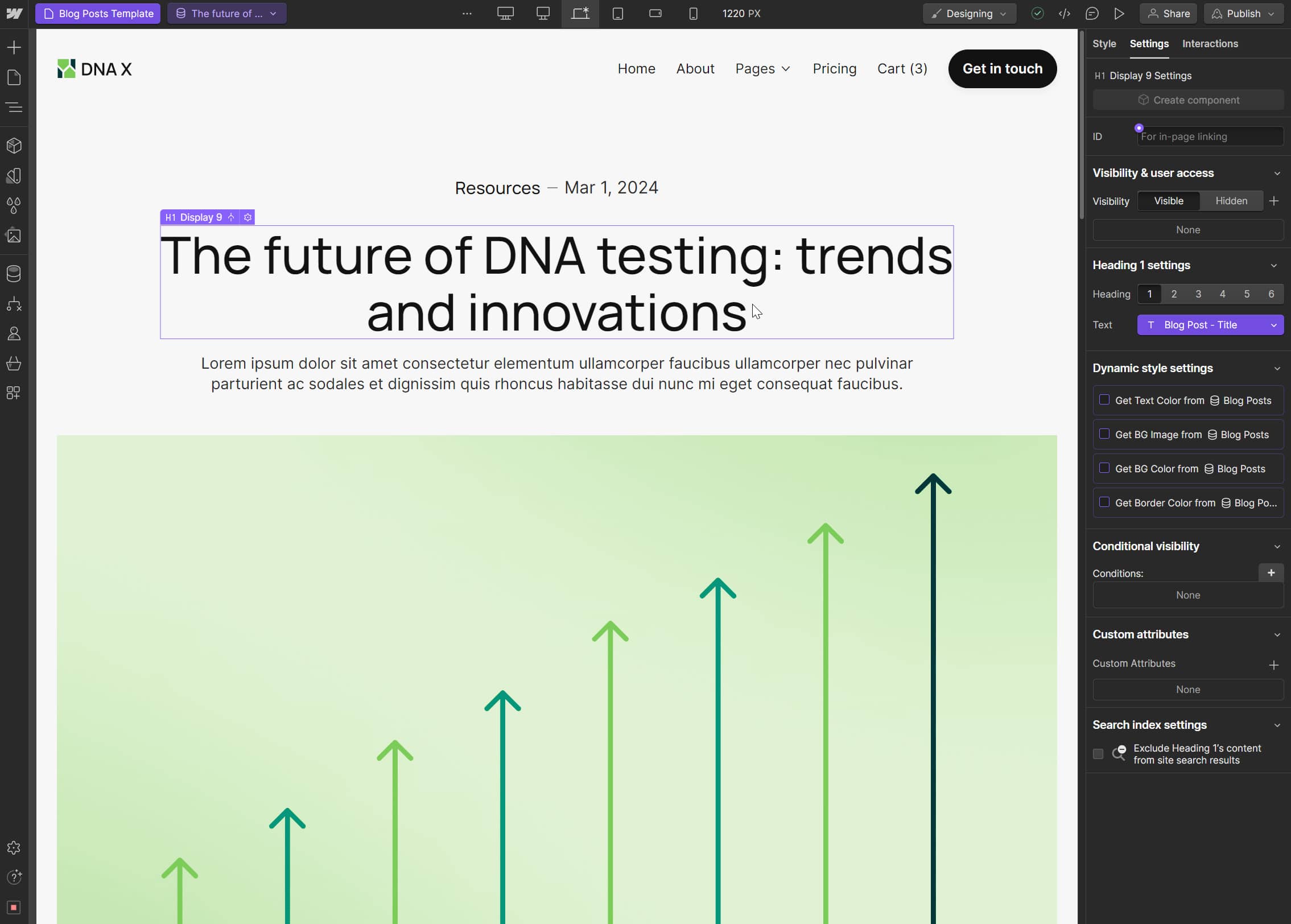 CMS Page - DNA X Webflow Template