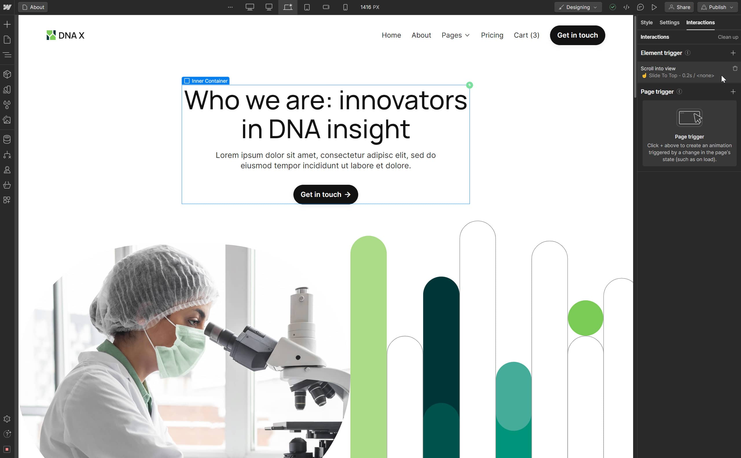 Animations - DNA X Webflow Template