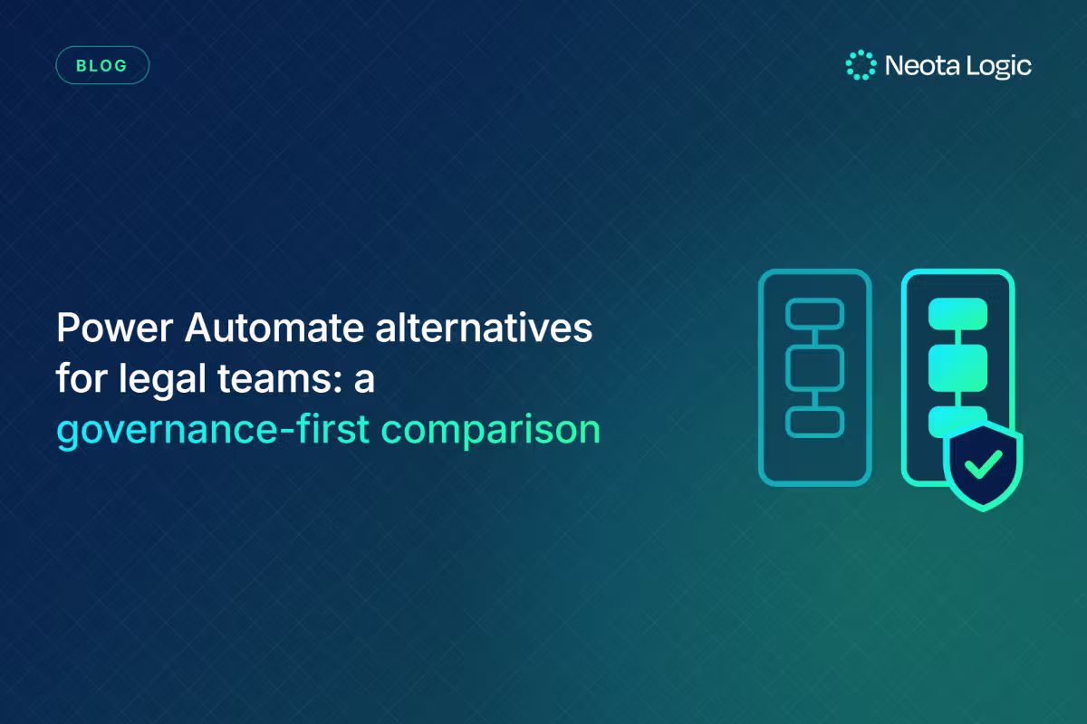 Power Automate Alternatives for Legal Teams: A Governance-First Comparison