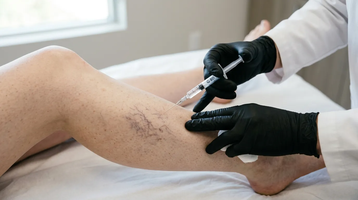 Sclerotherapy vs laser for spider veins