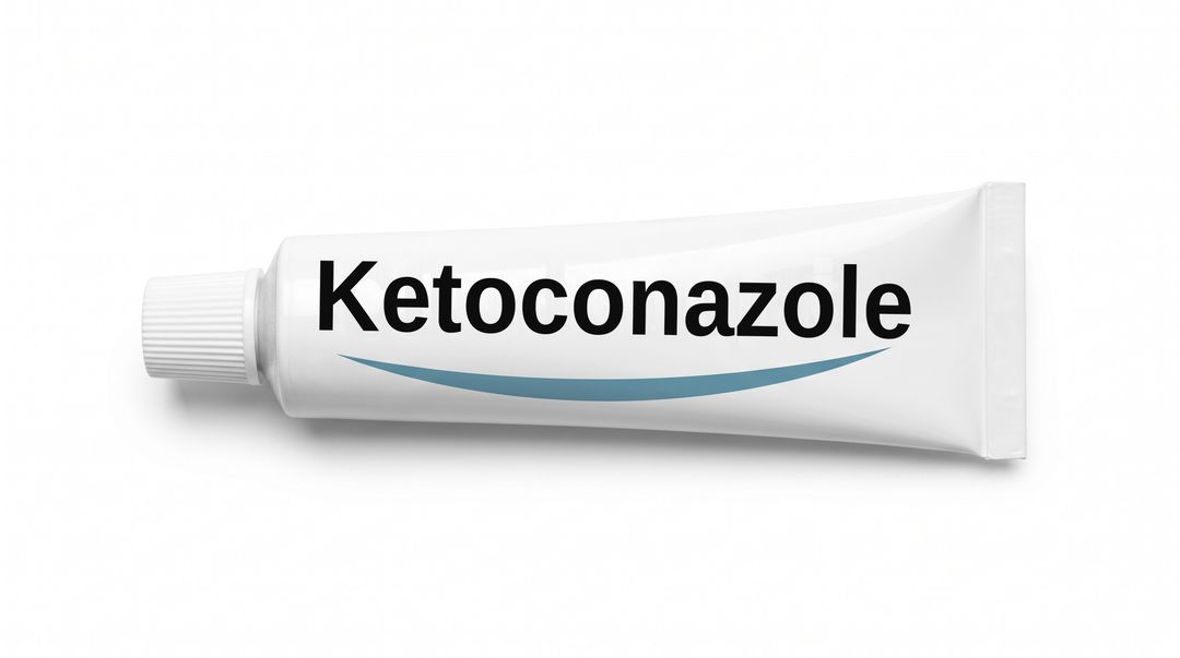 16:9 hero for Ketoconazole. Never cropped: the tone strip and the corner logo depend on the full frame.