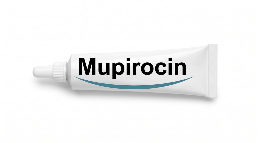 Mupirocin — Page hero 16:9 hero for Mupirocin. Never cropped: the tone strip and the corner logo depend on the full frame.