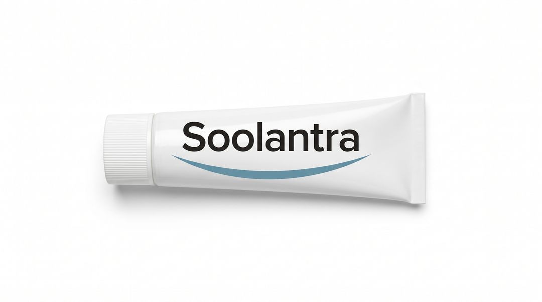 16:9 hero for Ivermectin Cream (Soolantra). Never cropped: the tone strip and the corner logo depend on the full frame.