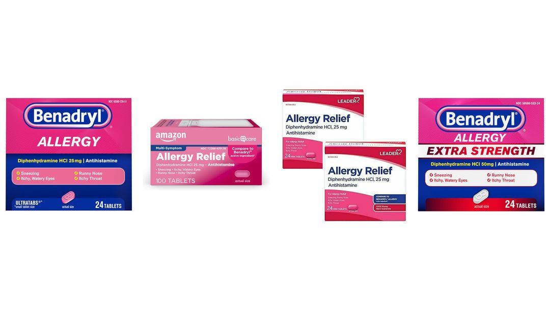 A sedating antihistamine at night
