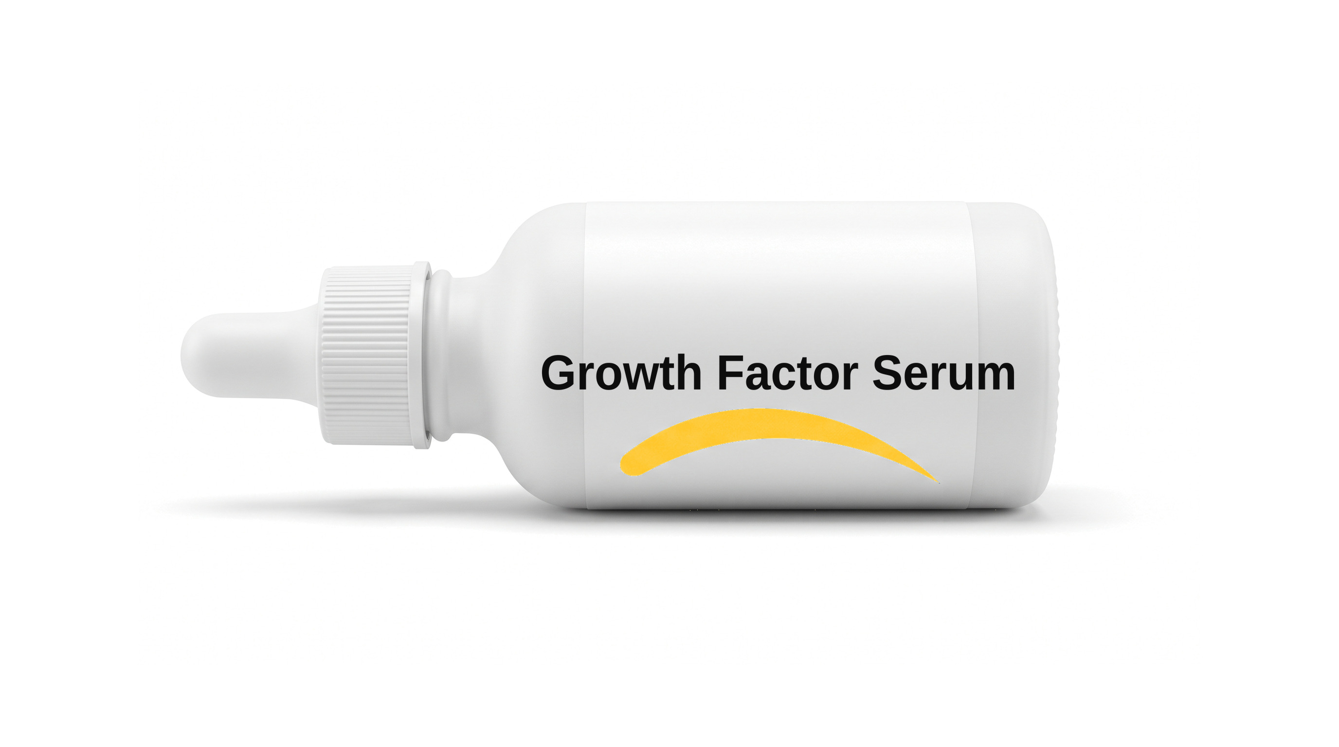 A row of Growth Factors products sold as post-procedure serums, photographed on white.