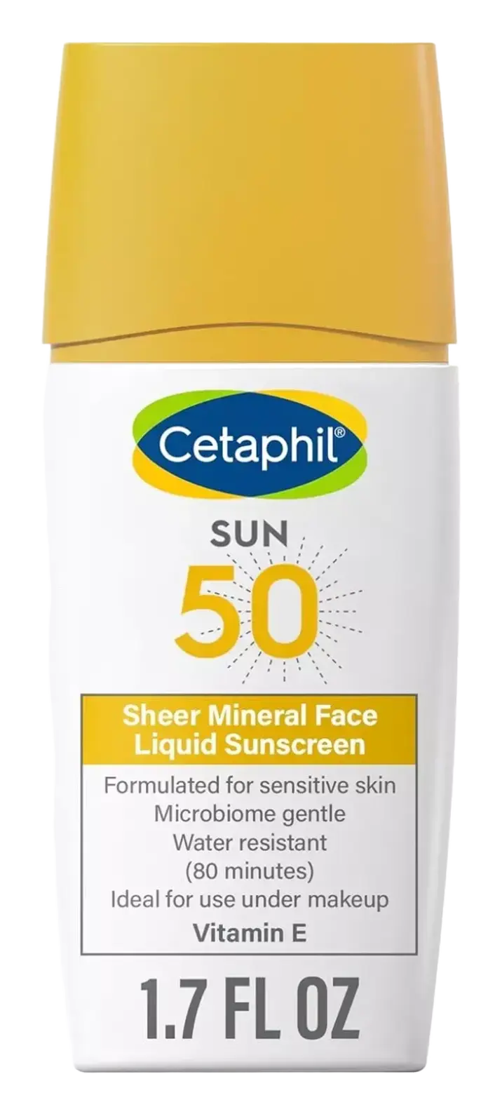 Cetaphil Sheer Mineral Face Liquid Sunscreen Broad Spectrum SPF 50
