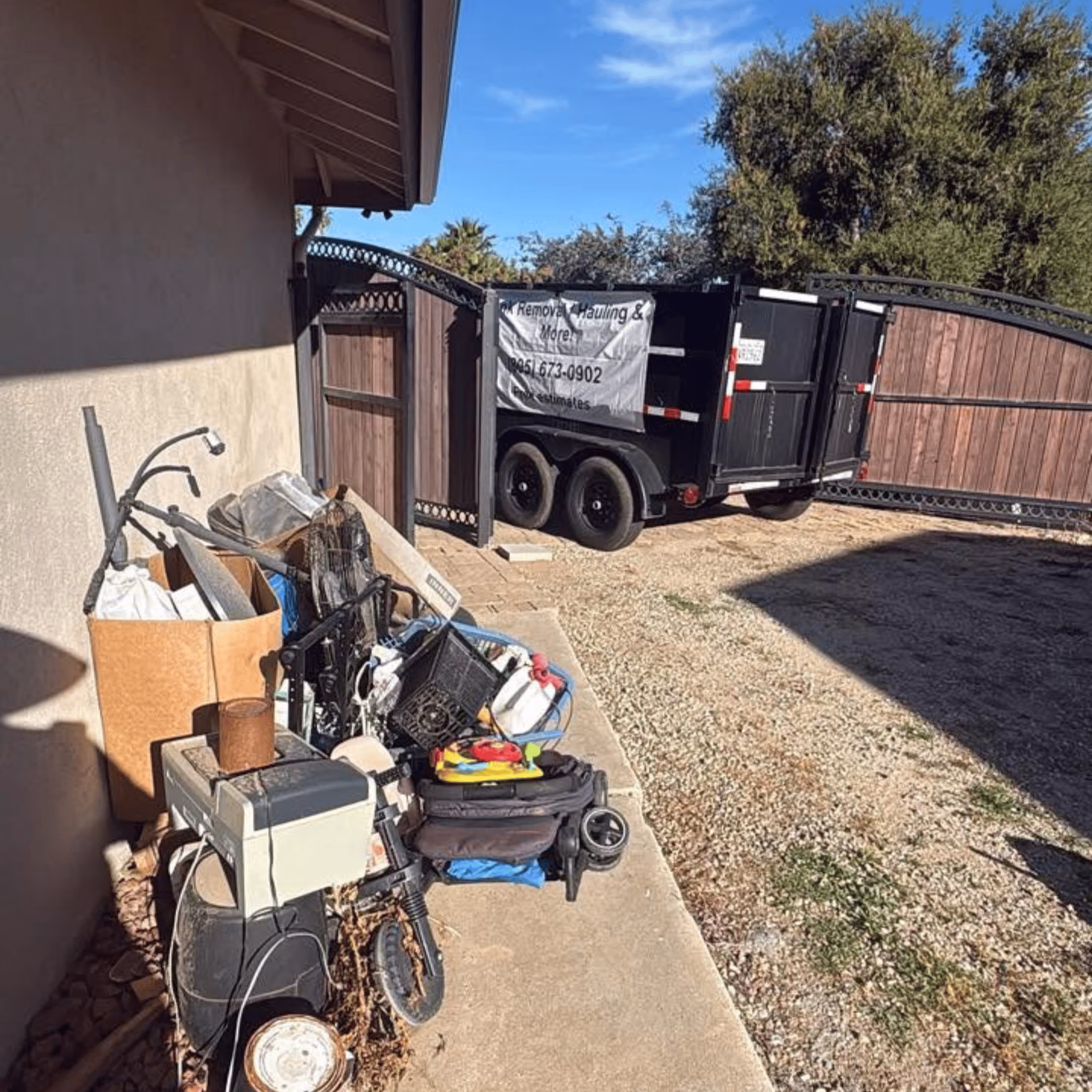 MP Junk Removal & Hauling at a job site in Ventura County.