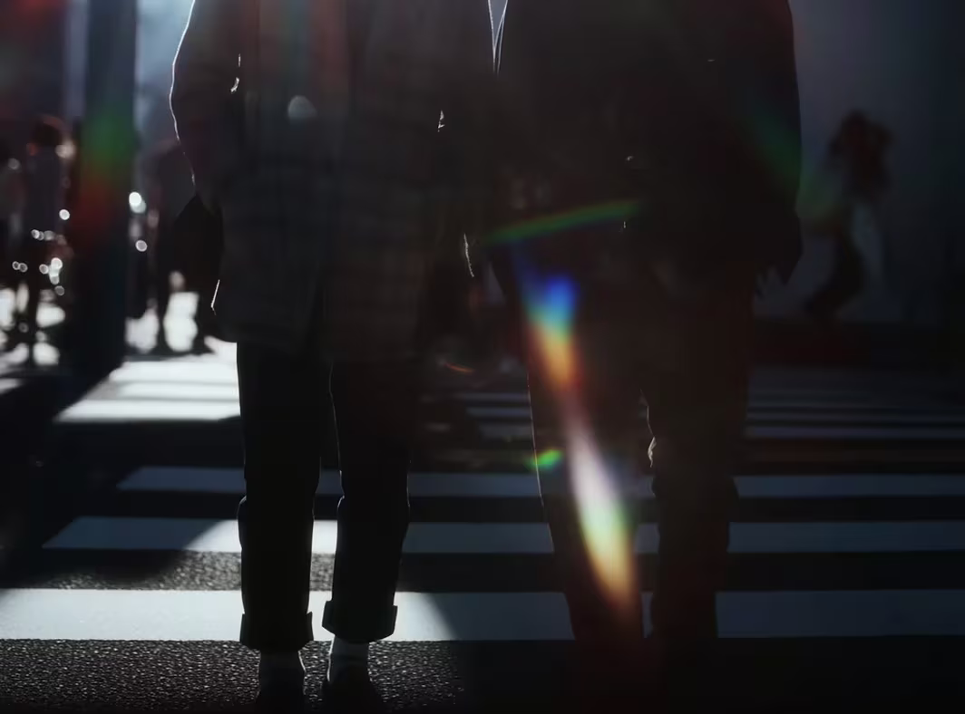 Abstract light streaks representing user flow and interaction on a digital interface